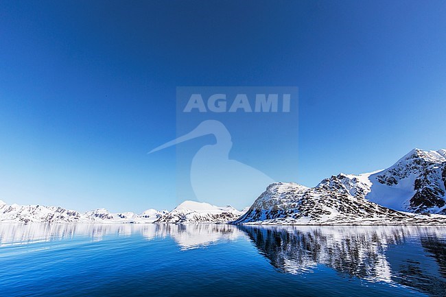 Landschap Spitsbergen; landscape Spitsbergen stock-image by Agami/Onno Wildschut,