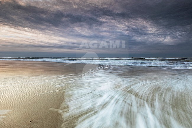 Breakers on the North Sea beach stock-image by Agami/Wil Leurs,
