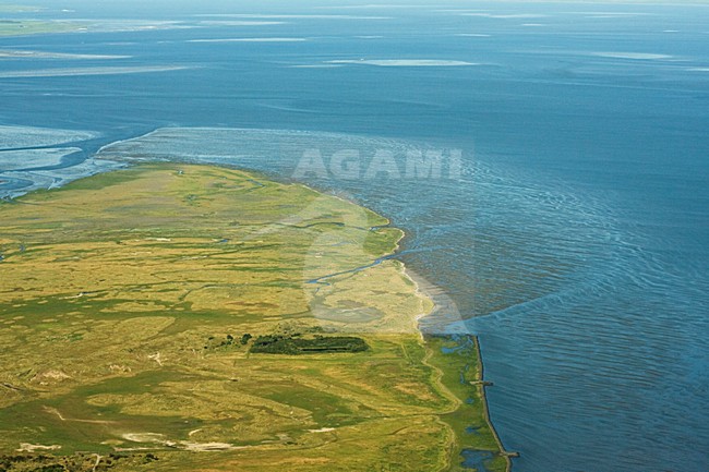Luchtfoto van Terschelling, Boschplaat; Aerial photo of Terschelling, Boschplaat stock-image by Agami/Marc Guyt,