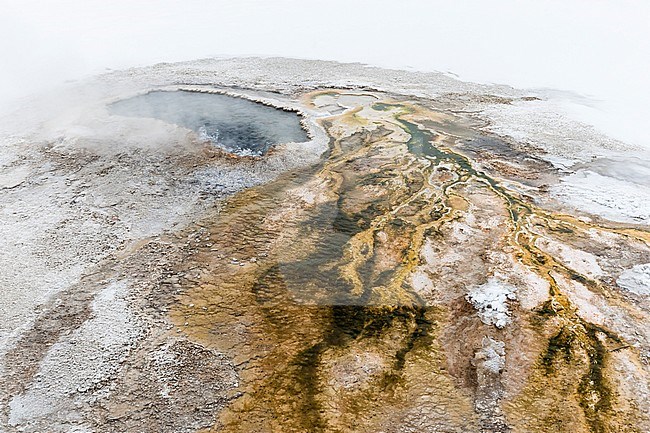 Detail van warmwaterbron in Yellowstone; Close up of hot spring at Yellowstone stock-image by Agami/Caroline Piek,