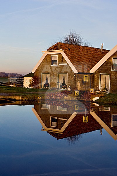 Nederlandse boerderij te Stompwijk; Dutch farm at Stompwijk stock-image by Agami/Marc Guyt,
