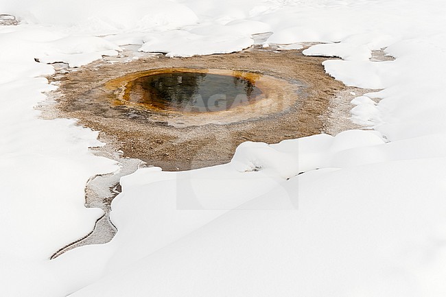 Warmwaterbron in Yellowstone National Park; Hot spring at Yellowstone National Park stock-image by Agami/Caroline Piek,