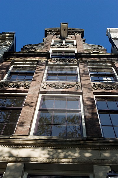 Front of a house at a canal Amsterdam Netherlands, Grachtendpand Amsterdam Nederland stock-image by Agami/Marc Guyt,