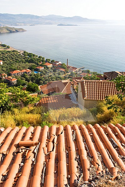 Molivos op Lesbos; Molivos on Lesvos stock-image by Agami/Marc Guyt,