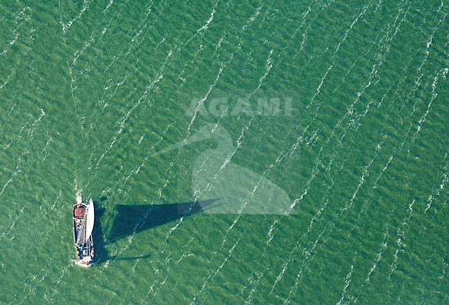 Luchtfoto van het IJsselmeer; Aerial photo of IJsselmeer stock-image by Agami/Marc Guyt,