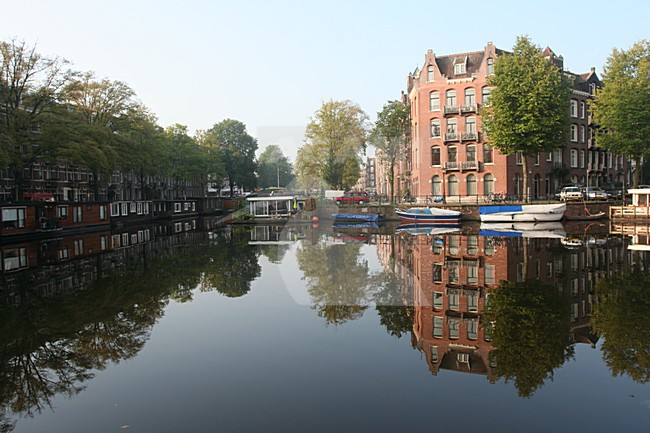 Canal Hugo de Grootkade Amsterdam Netherlands, Gracht Hugo de Grootkade  Amsterdam Nederland stock-image by Agami/Marc Guyt,