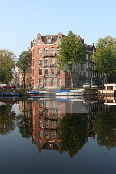Canal Hugo de Grootkade Amsterdam Netherlands, Gracht Hugo de Grootkade  Amsterdam Nederland stock-image by Agami/Marc Guyt,