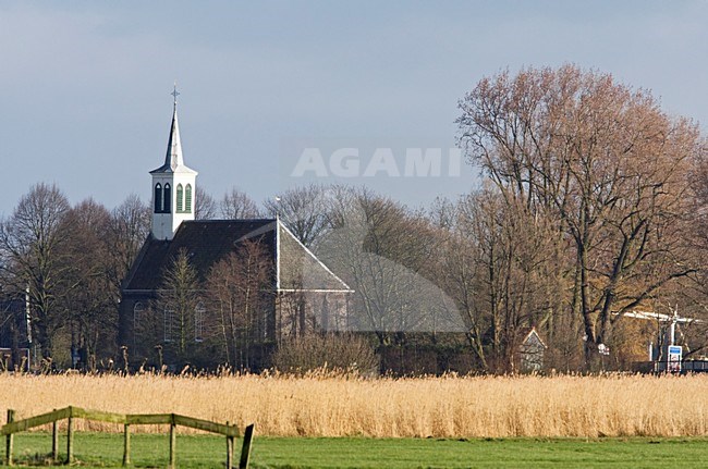 Kerk van Zuiderwoude, Church of Zuiderwoude stock-image by Agami/Wil Leurs,