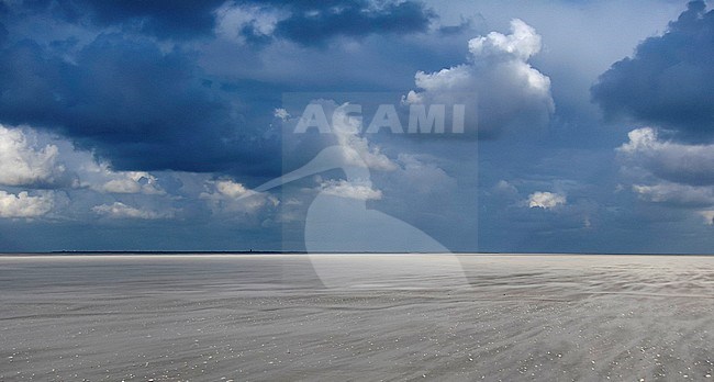 Norderoogsand on a windy day, Germany stock-image by Agami/Ralph Martin,
