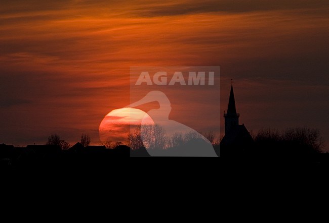 Sunset Texel Netherlands, Zonsondergang Texel Nederland stock-image by Agami/Marc Guyt,