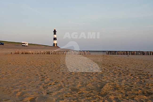 Vuurtoren Breskens, Zeeland, Nederland; Lighthouse Breskens Netherlands stock-image by Agami/Marc Guyt,