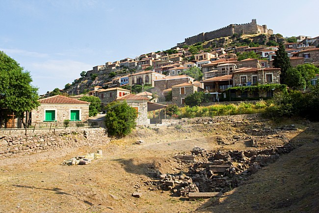 Molivos op Lesbos; Molivos on Lesvos stock-image by Agami/Marc Guyt,