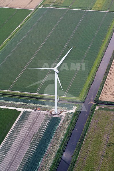 Luchtfoto van de Flevopolder; Aerial photo of the Flevopolder stock-image by Agami/Marc Guyt,