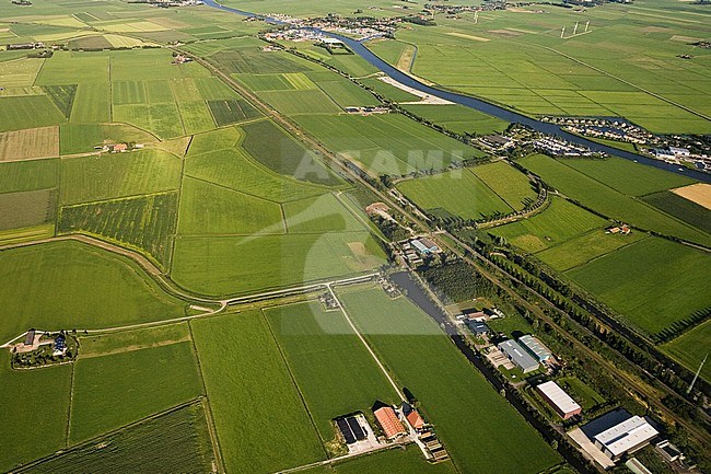 Luchtfoto van akkers; Aerial photo of farmland stock-image by Agami/Marc Guyt,