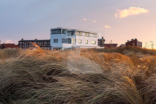 Hotel at the coast of Katwijk stock-image by Agami/Marc Guyt,