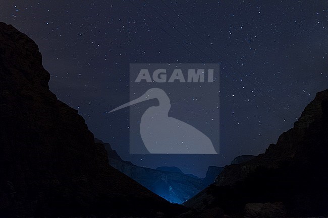 Mountain landscape in Oman during the night, with many stars stock-image by Agami/Ralph Martin,