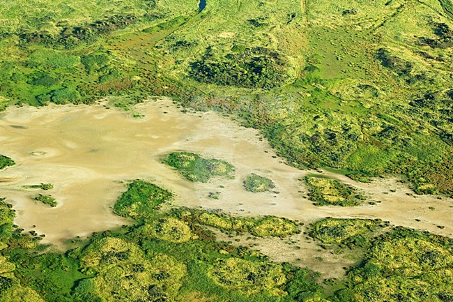 Luchtfoto van Schiermonnikoog; Aerial photo of Schiermonnikoog stock-image by Agami/Marc Guyt,