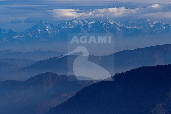 Landscape Himalaya. High Himalayas seen from a distance. stock-image by Agami/Marc Guyt,