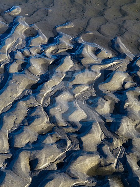 Sand patterns on the beach stock-image by Agami/Menno van Duijn,