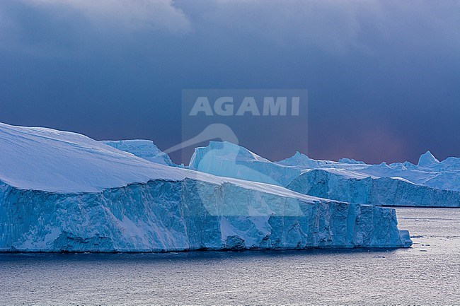 Icebergs in Ilulissat icefjord, an UNESCO World Heritage Site. Ilulissat Icefjord, Ilulissat, Greenland. stock-image by Agami/Sergio Pitamitz,