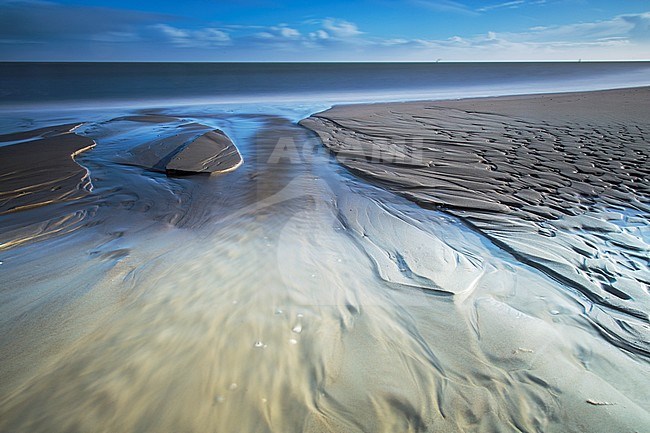Sand patterns on the beach stock-image by Agami/Wil Leurs,