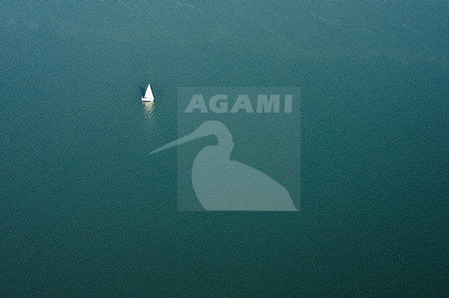 Luchtfoto van het IJsselmeer; Aerial photo of IJsselmeer stock-image by Agami/Marc Guyt,