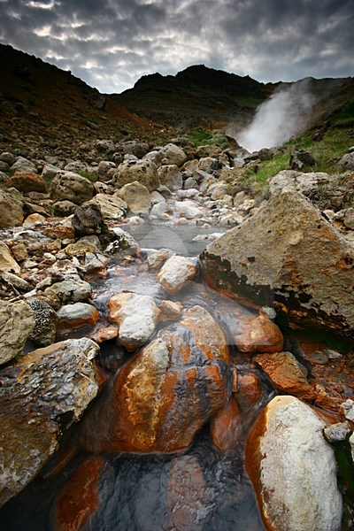 Vulkanisch actief gebied bij Krysuvik; Geothermal area at Krysuvik stock-image by Agami/Menno van Duijn,