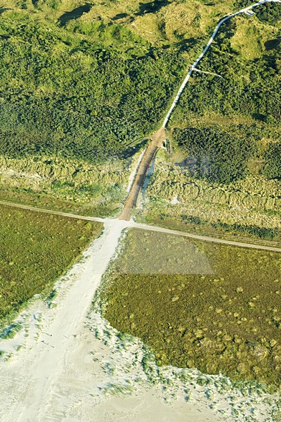 Luchtfoto van Schiermonnikoog; Aerial photo of Schiermonnikoog stock-image by Agami/Marc Guyt,