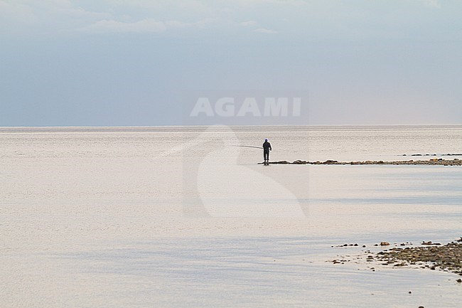 Angler at the shore of Lake Baikal, Russia (Irkutsk) stock-image by Agami/Ralph Martin,