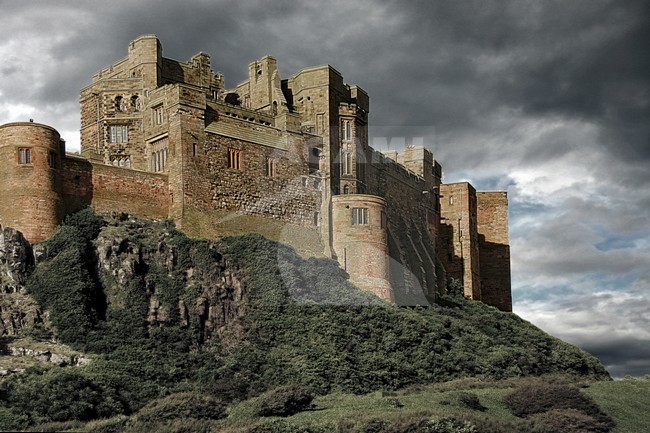 Bamburgh Castle, Northumberland, Engeland / United Kingdom stock-image by Agami/Bas Haasnoot,