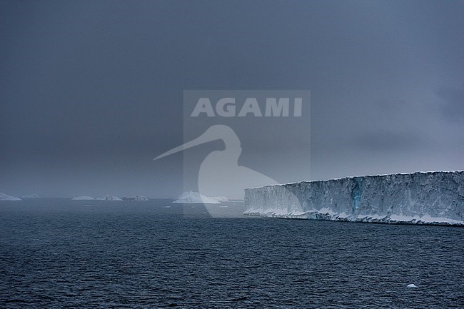 The cliffs along the southern edge of the Austfonna ice cap. Nordaustlandet, Svalbard, Norway stock-image by Agami/Sergio Pitamitz,