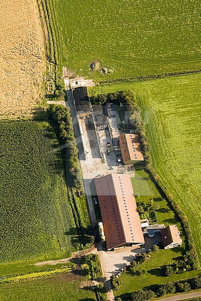 Luchtfoto van boerderij; Aerial photo of farm stock-image by Agami/Marc Guyt,
