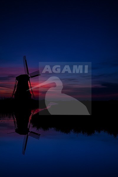 Dutch windmill  in the early morning light. stock-image by Agami/Wil Leurs,