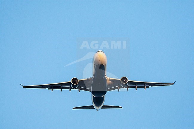 Airplane flying in cloudless sky stock-image by Agami/Marc Guyt,