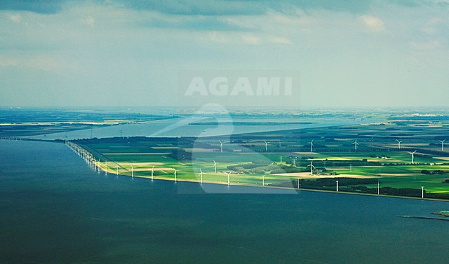 Luchtfoto van het Ketelmeer; Aerial photo of the Ketelmeer stock-image by Agami/Marc Guyt,