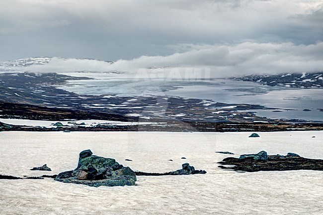 Bygdinmeer snachts Jotunheimen Noorwegen 2012 stock-image by Agami/Rob Riemer,